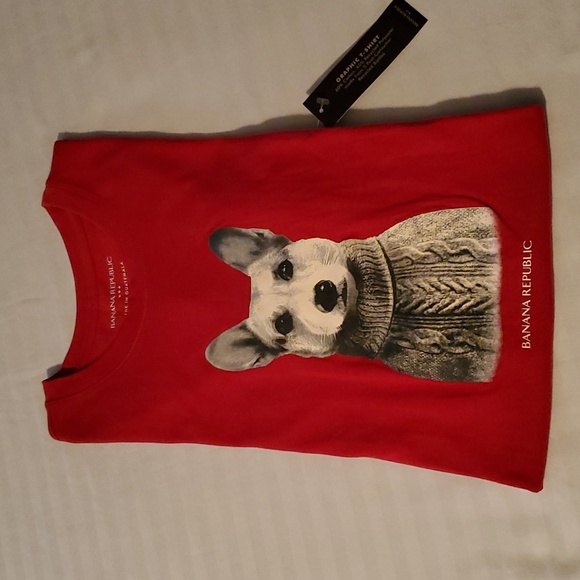 Banana Republic Women's Corgi T-Shirt sz. S - Picture 1 of 8